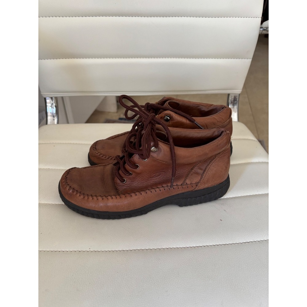 Dr. Scholls Shelly 2 Brown Leather Lace Up Ankle Boots Womens 8 5023004 Chukka
